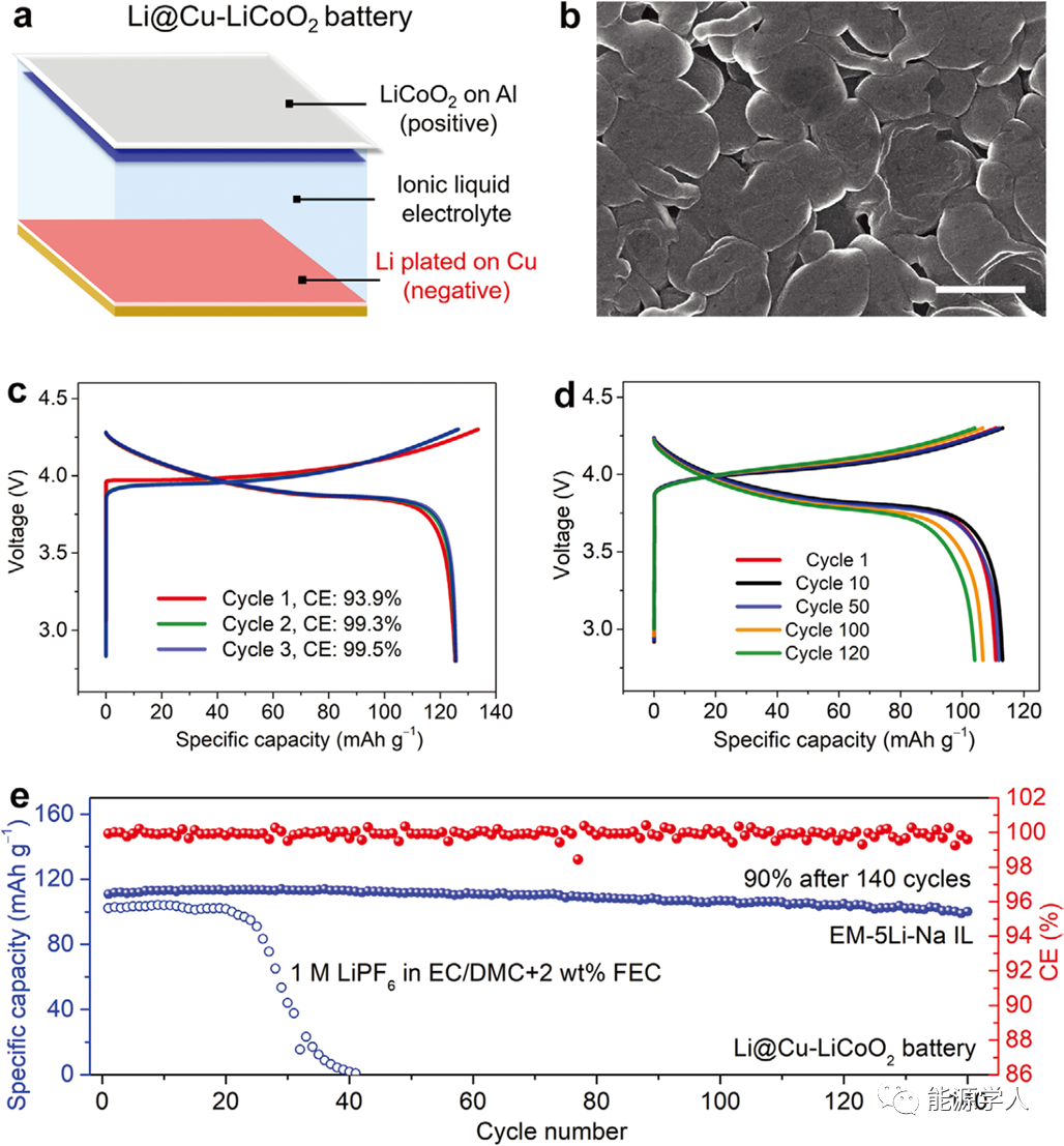 新型離子液體電解液助力高安全性、高能量密度鋰金屬電池(圖5)