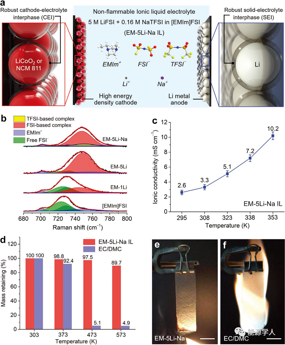 新型離子液體電解液助力高安全性、高能量密度鋰金屬電池(圖2)